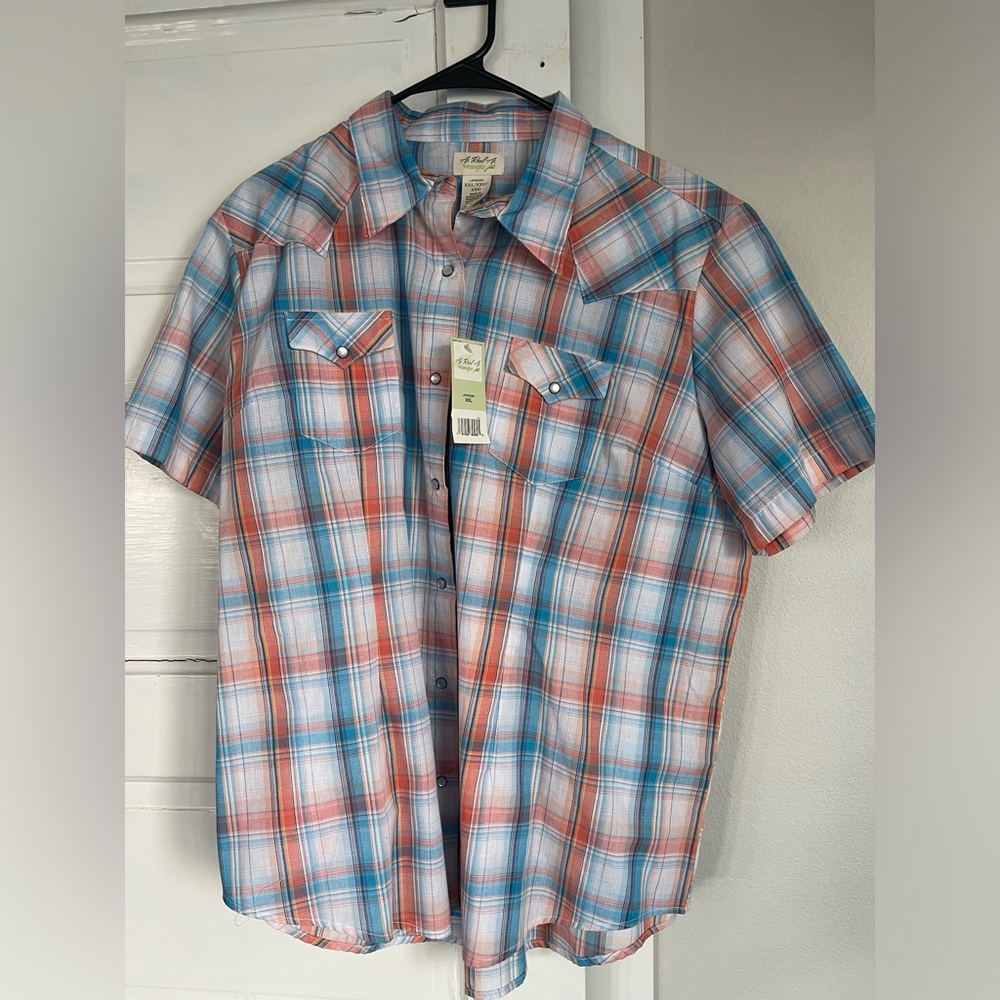 Wrangler western short sleeve snap shirt